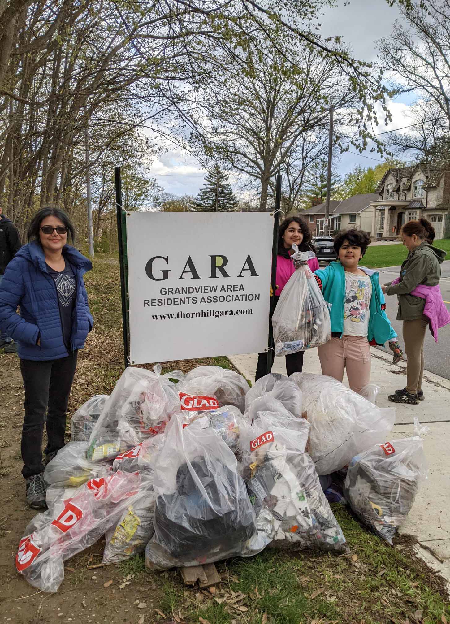 Garbage collected during cleanup with a family who helped